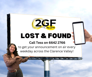 Lost and Found Announcements on The Clarence Valley's 2GF 89.5